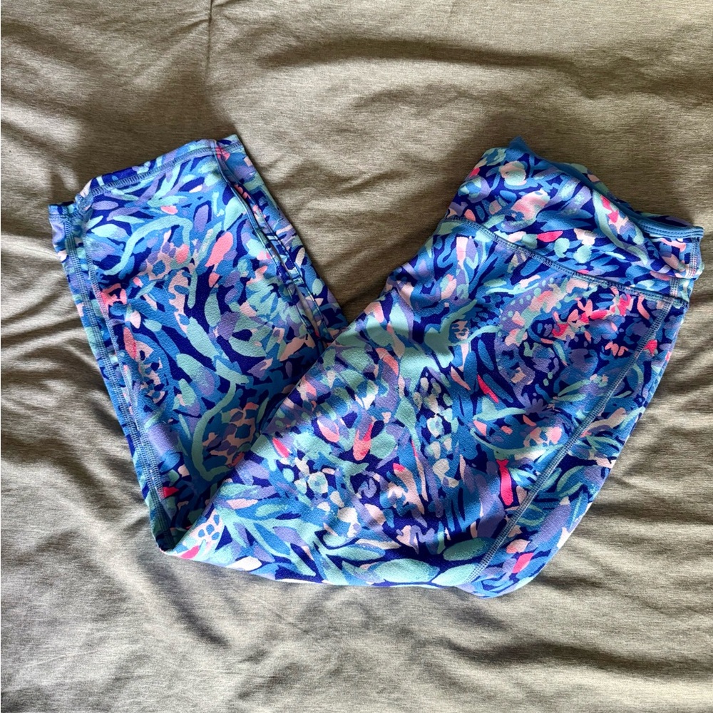Lilly Pulitzer Blue and Pink Patterned Leggings